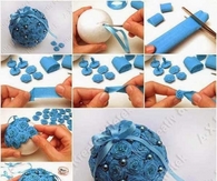 DIY Styrofoam Rose Ornamet