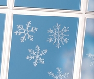 Glittery window clings