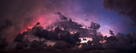 Colorful night sky