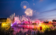 Colorful lights and fireworks