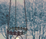 Glass candle holder 