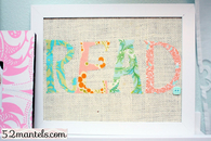 Fabric word art