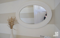 Striped powder room