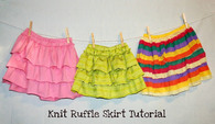Knit ruffle skirt