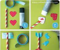 Paper straw love arrows