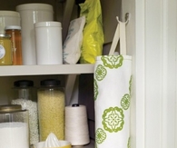Pretty plastic bag organizer