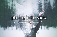 Playing in the snow