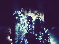 Kiss in lights