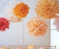 Tissue paper pom poms