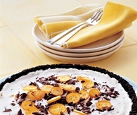 Ricotta tart with chocolate and kumquats