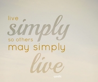 Live simply