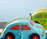 Race car cakes