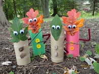 Leaf people finger puppets