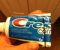 Use bobby pins to get out toothpaste