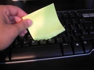Post it notes to clean crap out your keyboard