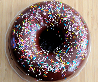 Chocolate sprinkle donut