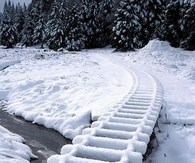 Snow covered tracks