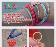 Make A Skull Bracelet with howlite Skull Beads