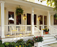 Classic white porch