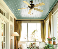 Historic blue porch