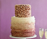 Ombre effect wedding cake