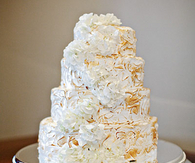 Toasted meringue wedding cake