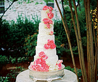 Five tier wedding cake