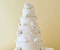 Floral confection wedding cake