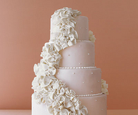 Pearl perfection wedding cake