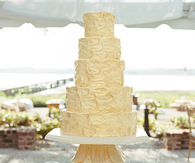Swirled wedding cake
