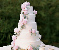 Peony wedding cake
