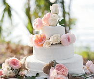 Floral wedding cake