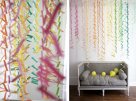Zig zag accordion streamers