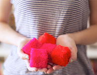 Square pompoms