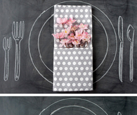 Place setting napkins