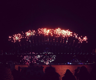 Fireworks at the sydney harbor