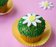 Fondant daisy cupcakes