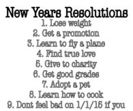 New Years Resolutions