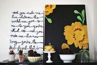 Song lyric wall art