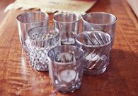 Mercury glass candle holders