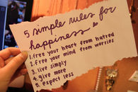 5 simple rules for happiness