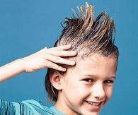 Glittery hair gel