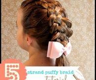 Five strand puffy braid