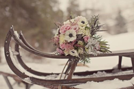 Sled with Bouquet