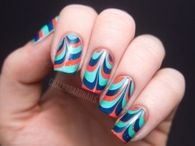 Marble magic nails