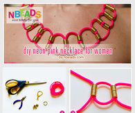 DIY Neon Pink Necklace for Women
