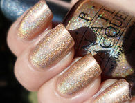 Gold glitter nails