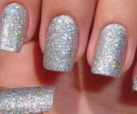 Diamond glitter nails