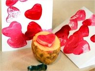 Heart shaped potato stamps