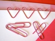Heart shaped paper clips